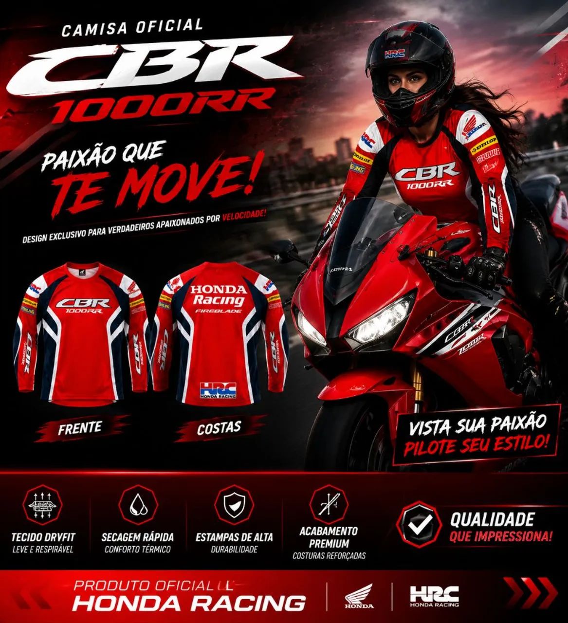 Camiseta Honda Racing - Foto 3