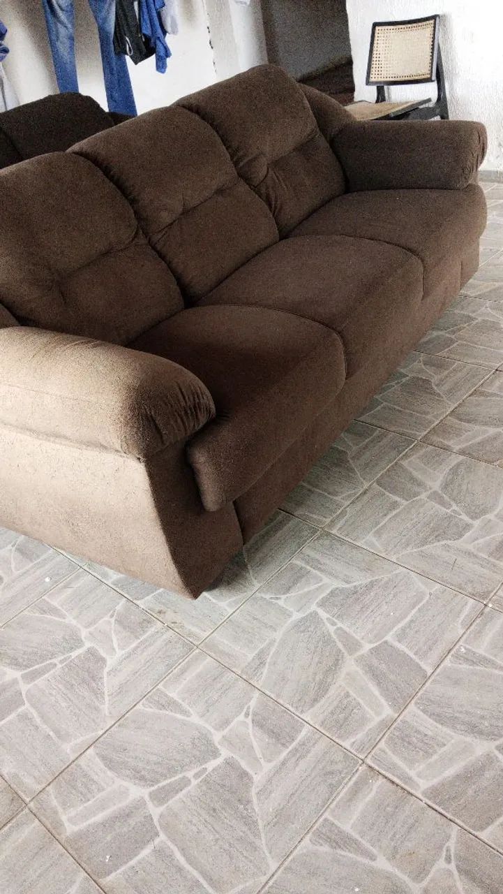 Sofá 3 lugares marrom65573815115779121