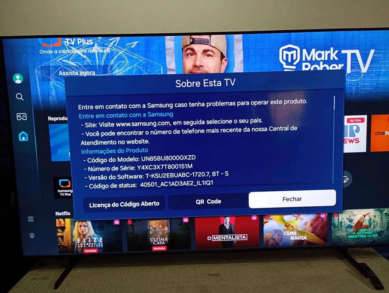 Tv 85 Samsung Smart 4k com função bluethu..Semi nova... - Foto 2
