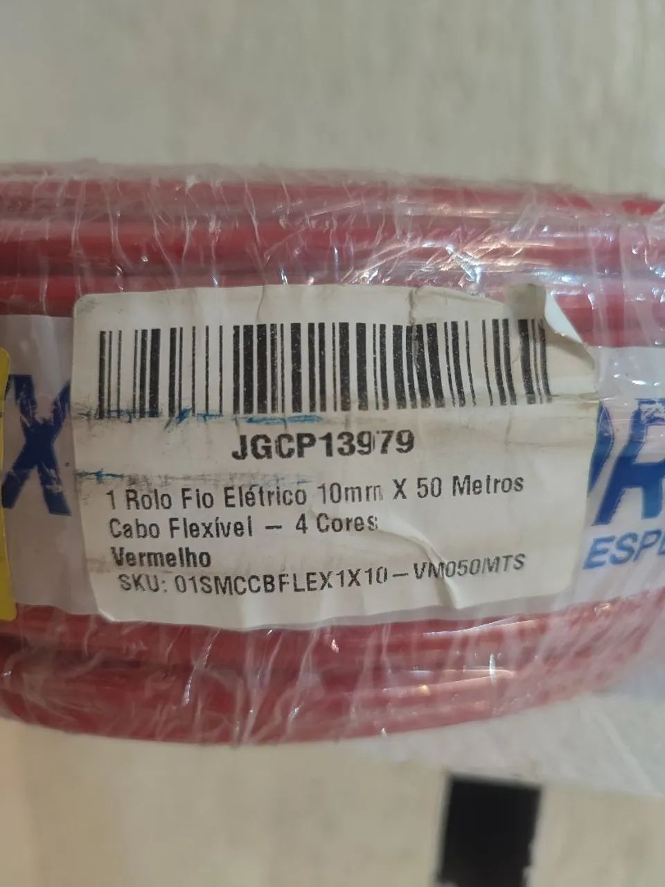 Cabo elétrico 1 X 10 mm 50M Forceflex