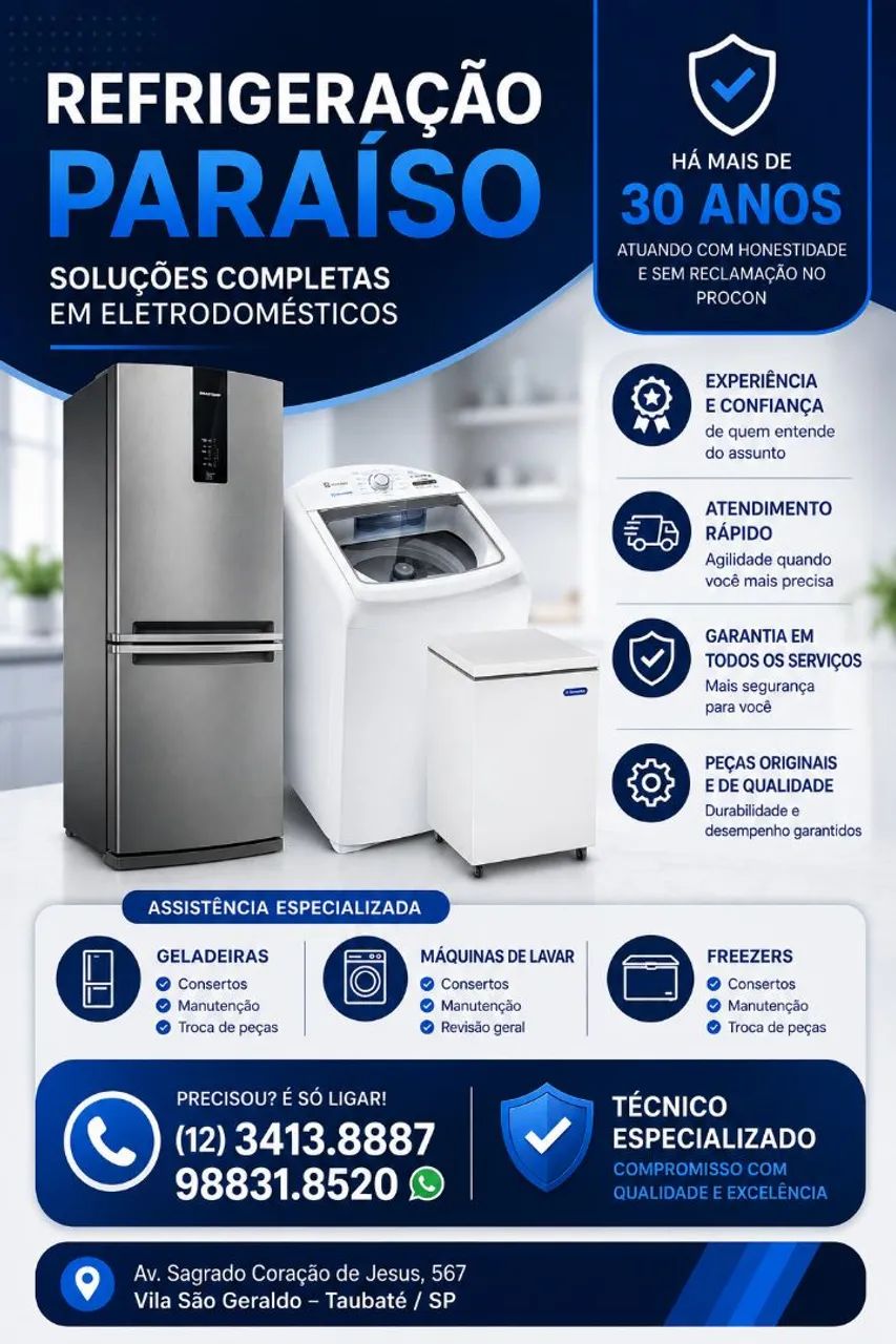 Conserto de Geladeira e Máquina de lavar 