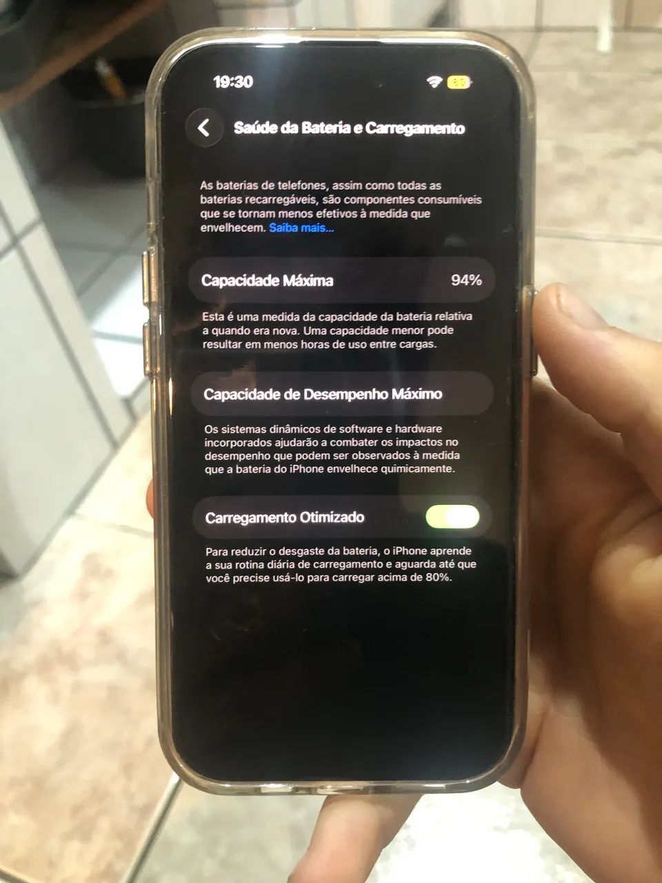 iPhone 14 Pro 94% com capinha e película  - Foto 3