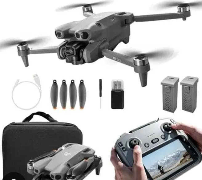 Drone profissional com GPS duas baterias câmera 4K controle com tela alcance 1km  - Foto 4