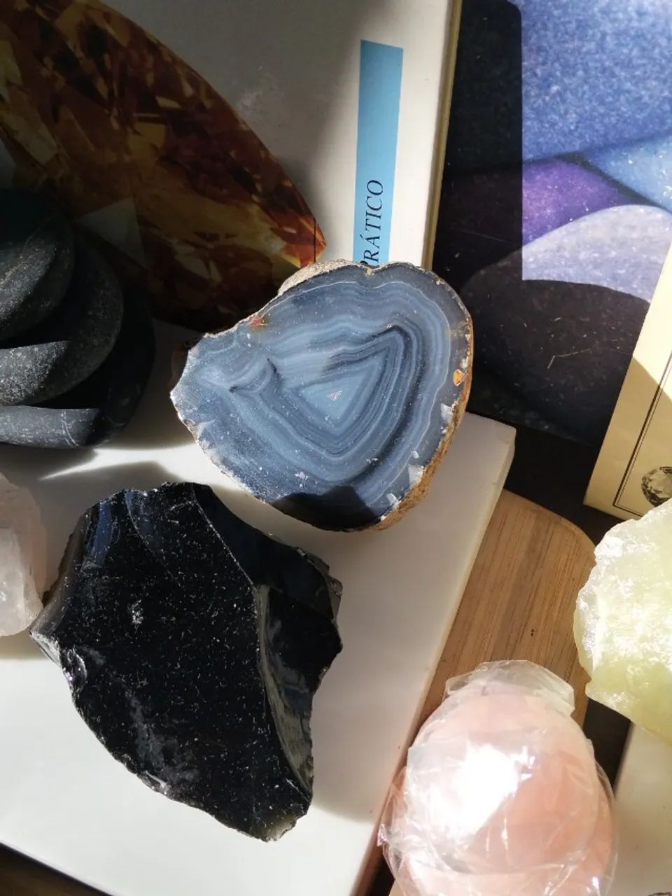 Arte em pedra de Agata polida 315g - Foto 2