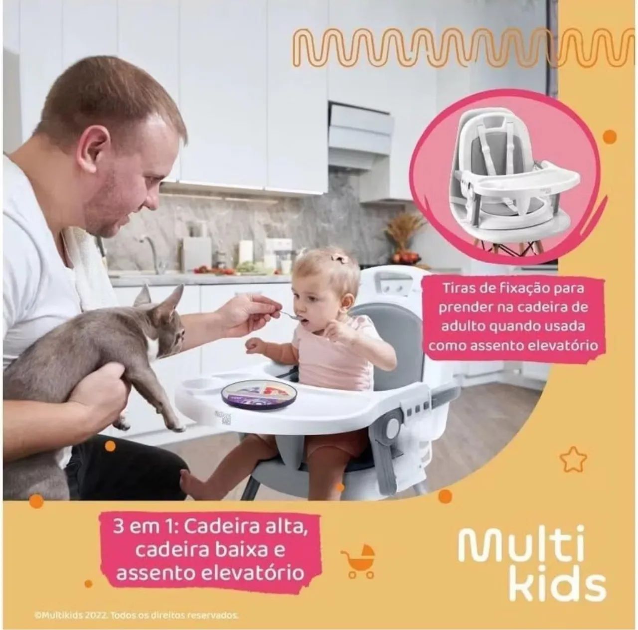 Cadeirinha de alimentação para bebê  - Foto 4