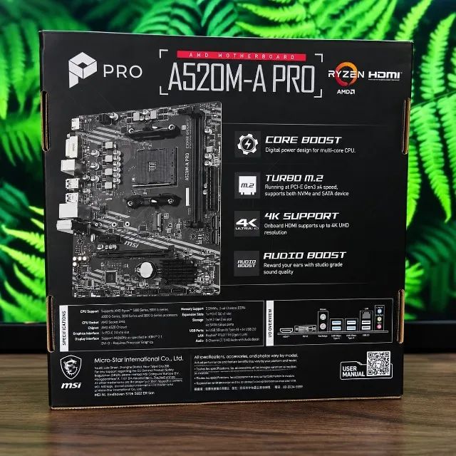 Placa-Mãe MSI A520M-A PRO - Foto 2