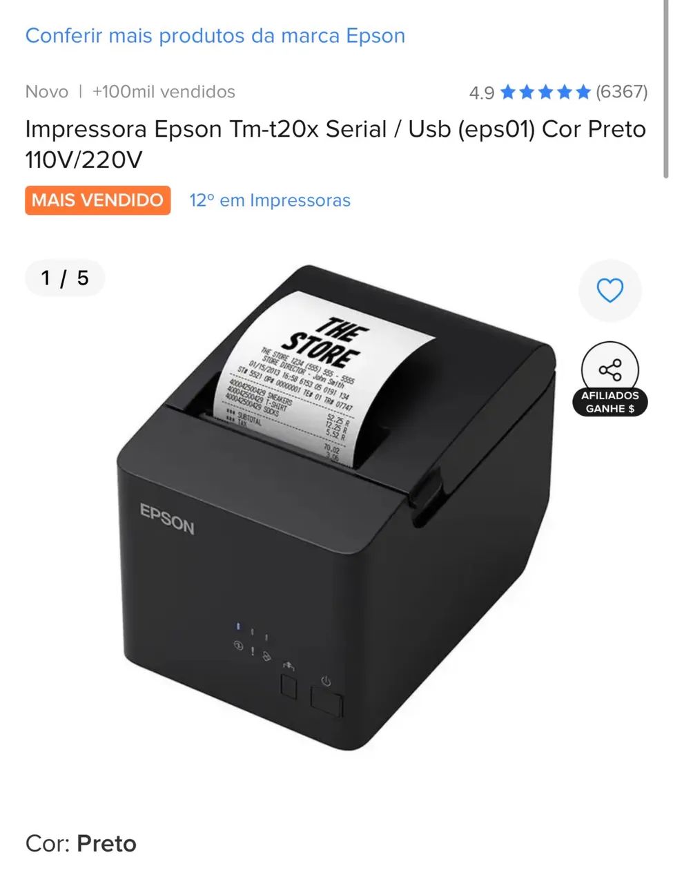 Impressora Térmica Epson - Foto 2