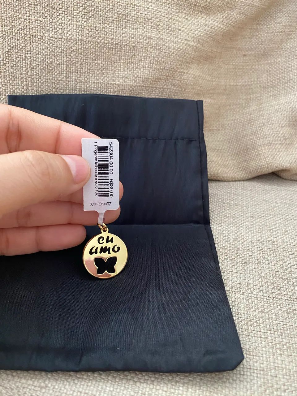 Pingente Rommanel ?Eu amo Rommanel? 
