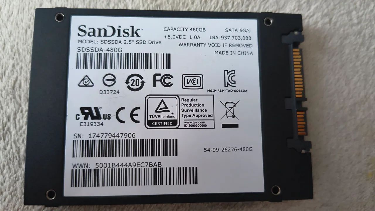 SSD SanDisk 480gb - Foto 2