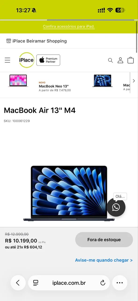 MacBook Air 13 M4 novo  - Foto 4