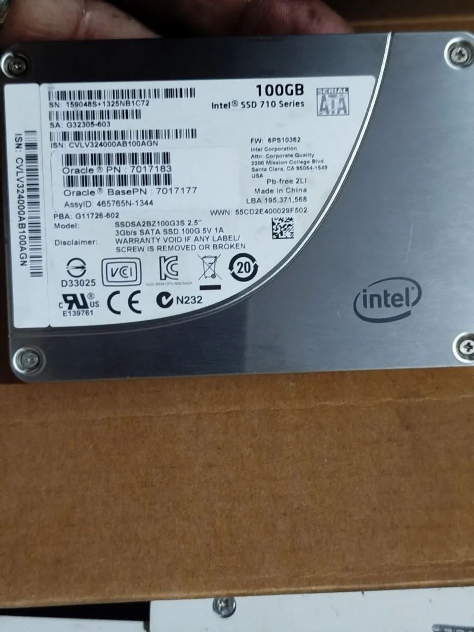SSD Sata Intel 100 GB 441992543816263682
