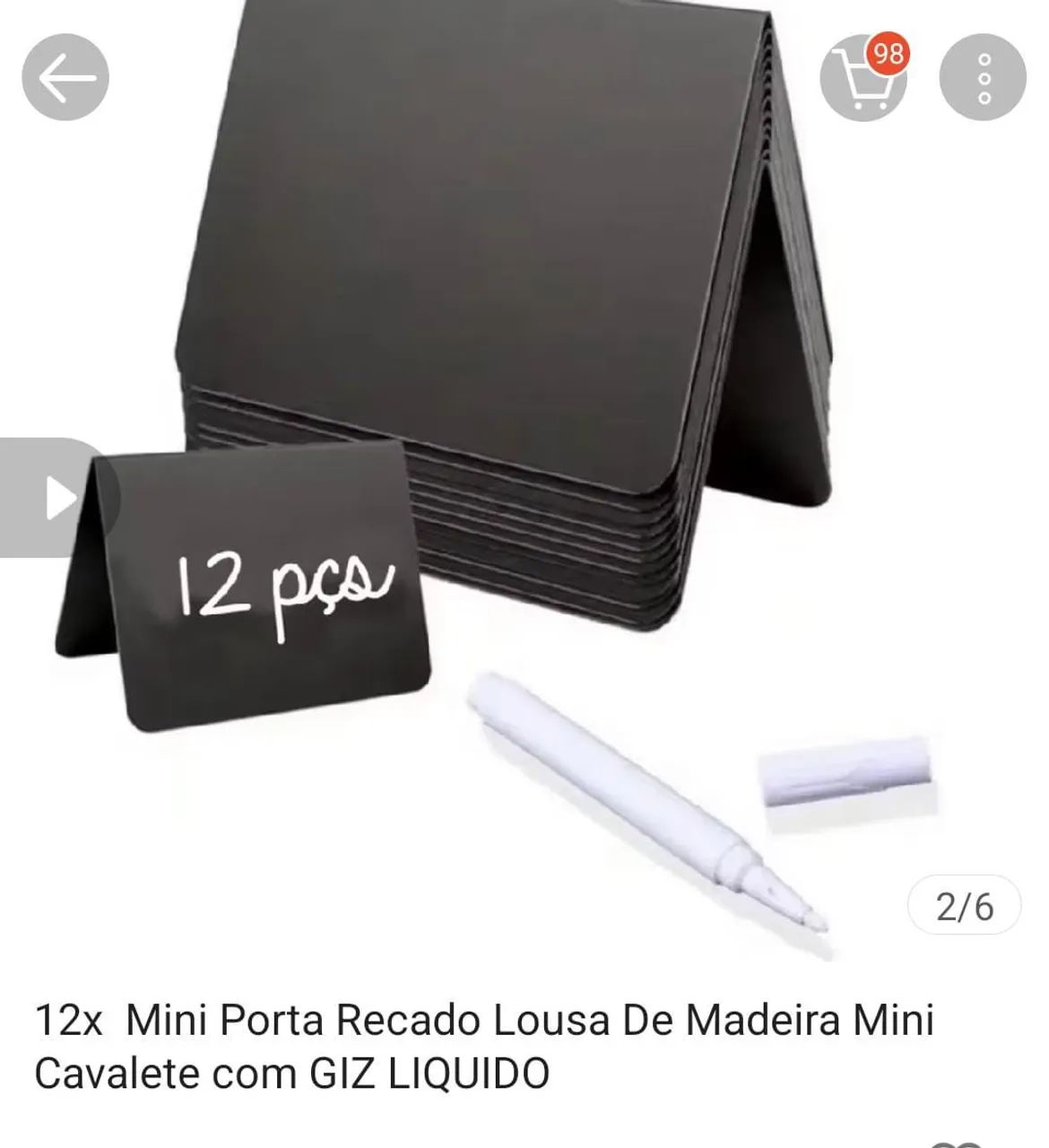 24 mini porta recado lousa 