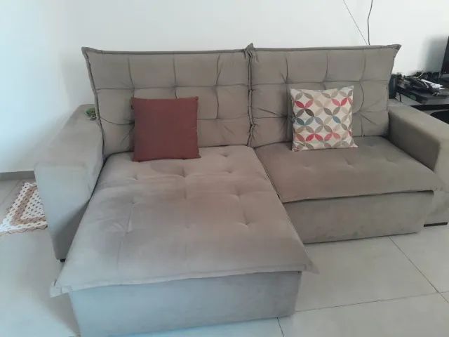 sofá de 4 lugares retrátil e reclinável
