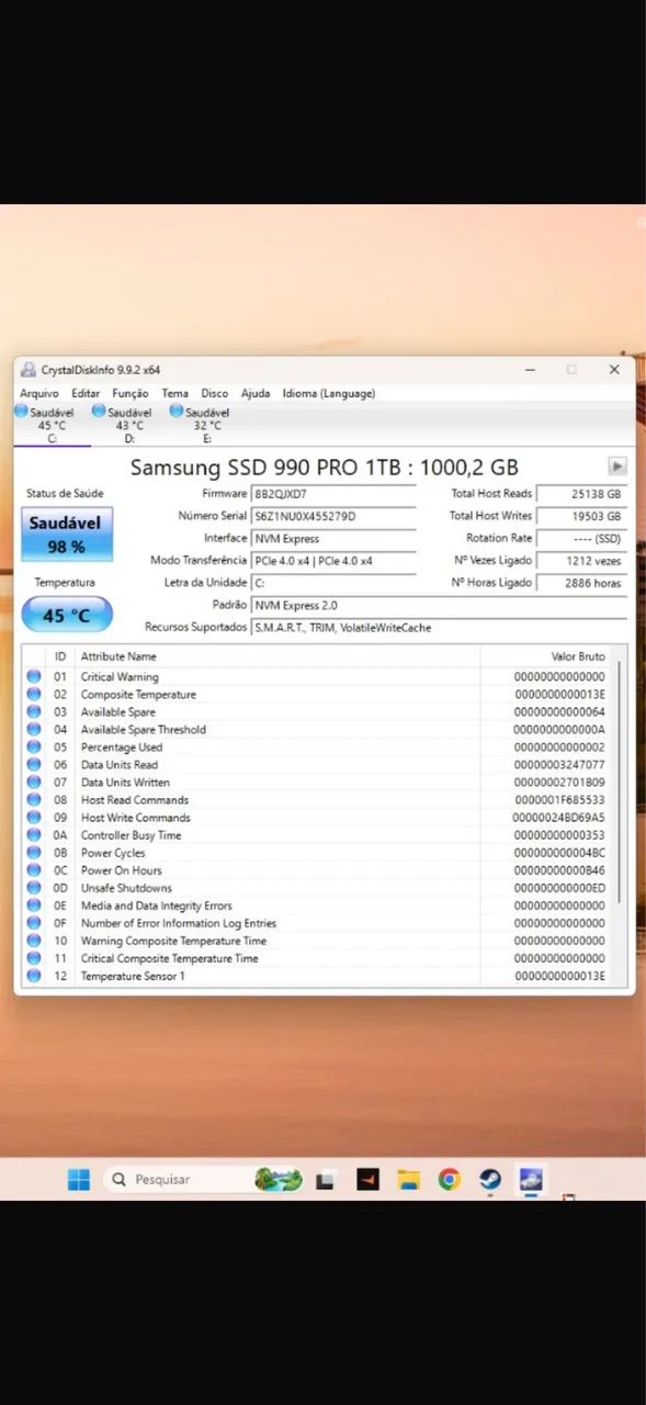 Ssd M.2 Nvme Samsung 990 PRO 1 Tb - Foto 3
