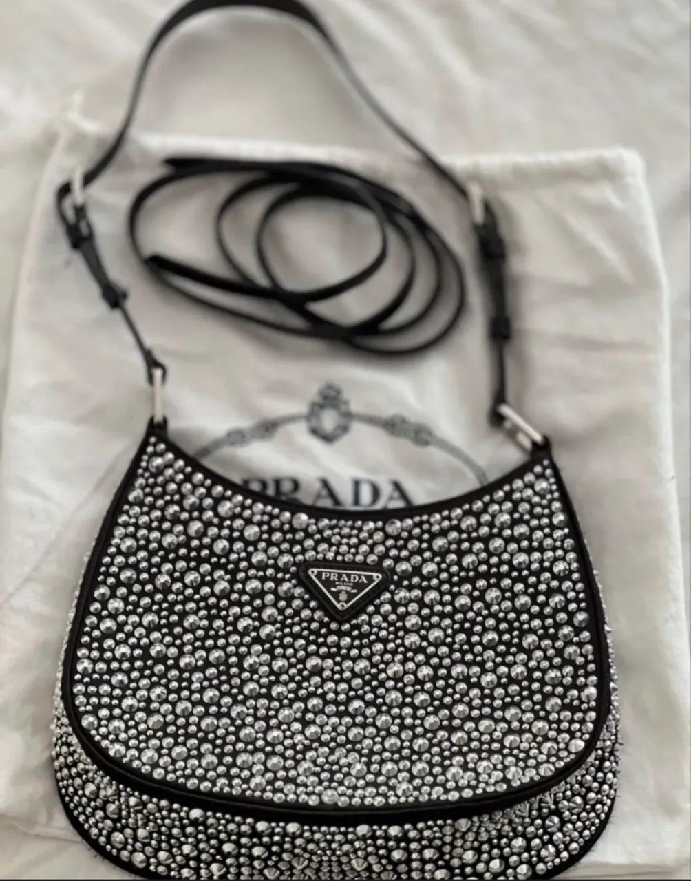 Bolsa Prada Cléo com strass