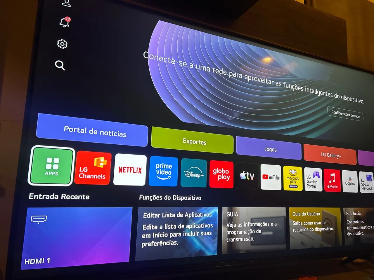 Televisão LG 60 com comando de voz 
