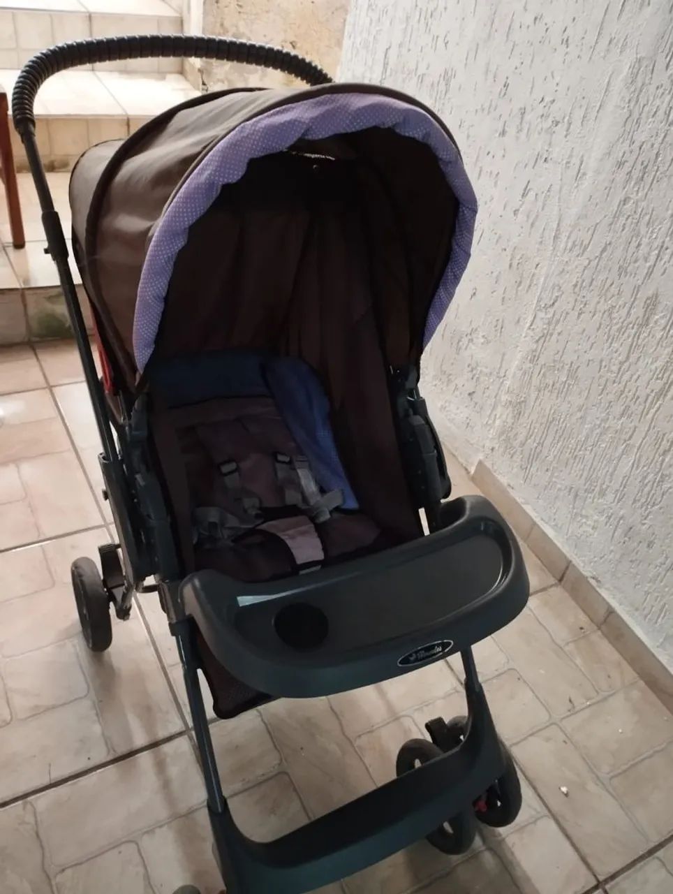 Carrinho de bebê reversível 