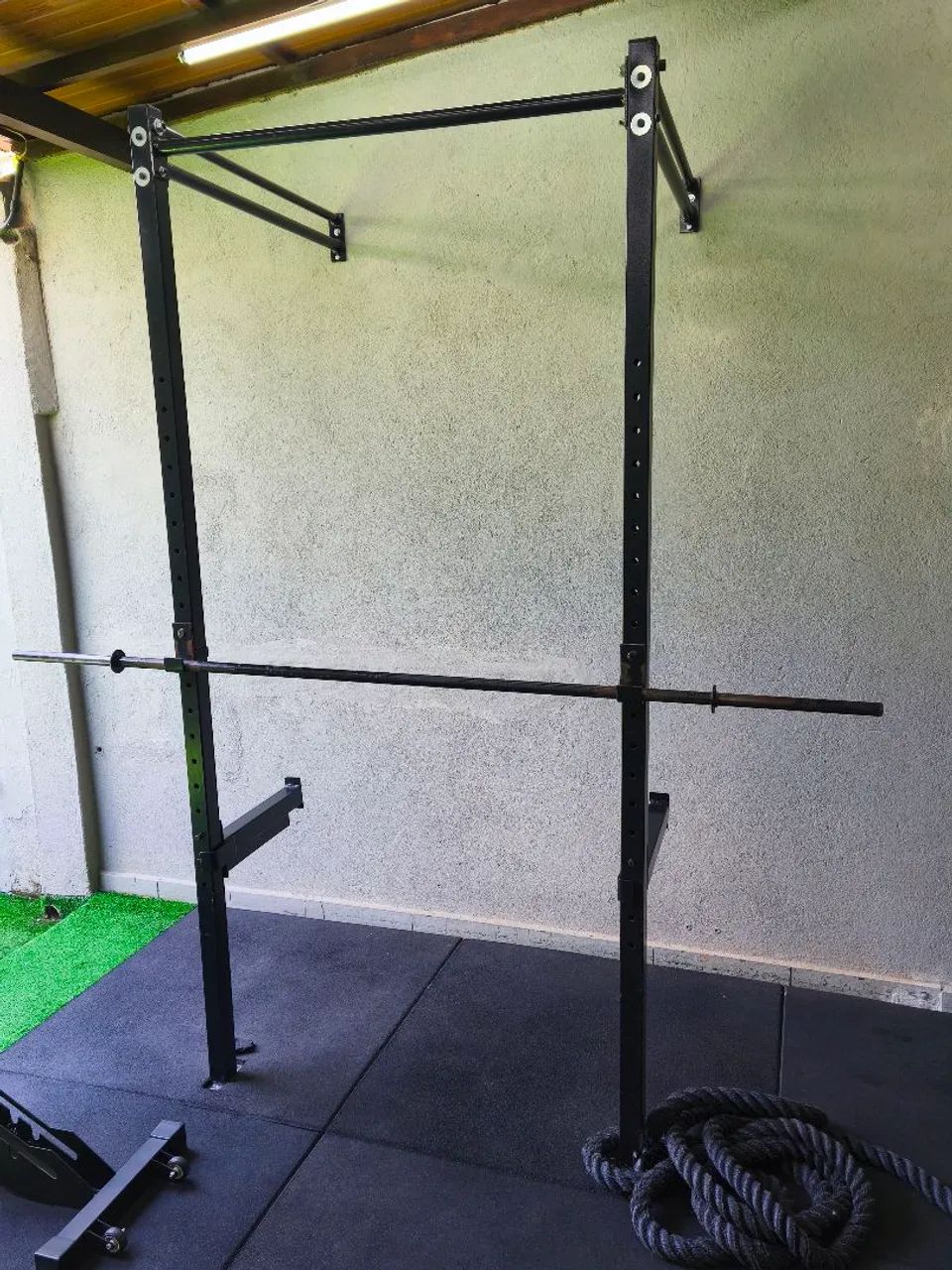 Rack agachamento com barra 