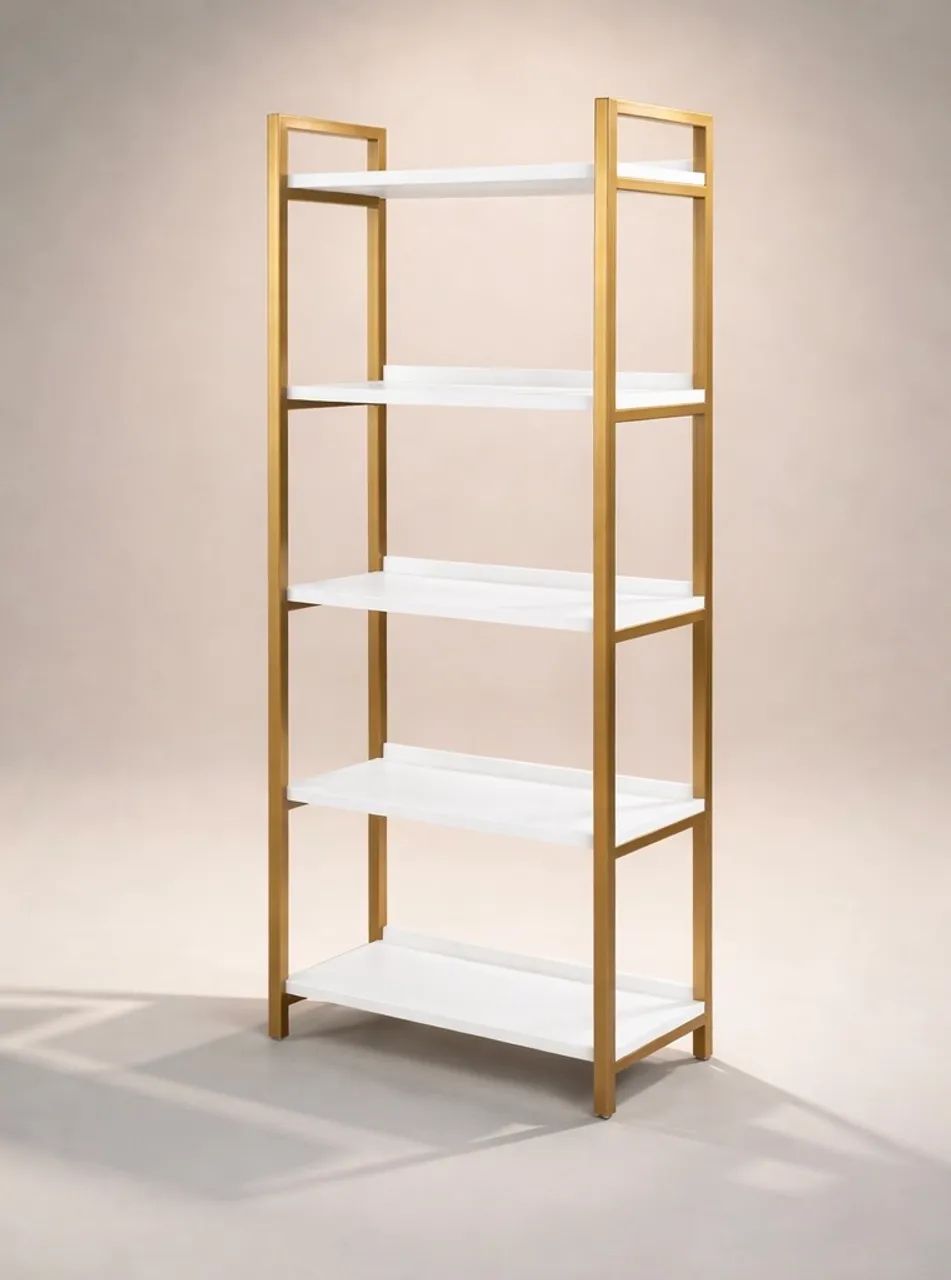 PRATELEIRA DOURADA MDF COM METALON 