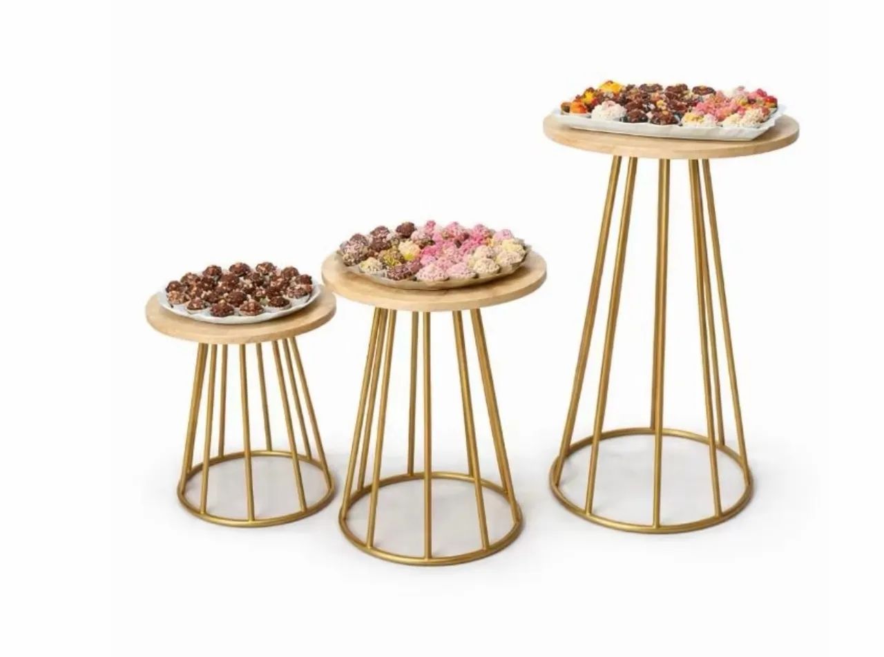 Kit trio mesa ferro para decoração 