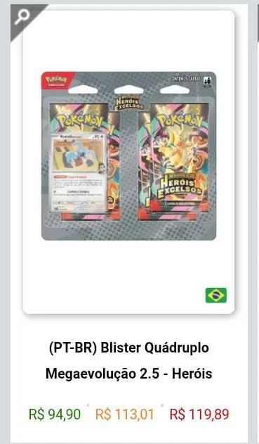 Quad heróis excelsos pokémon - Hobbies e coleções - Jacaré, Rio de