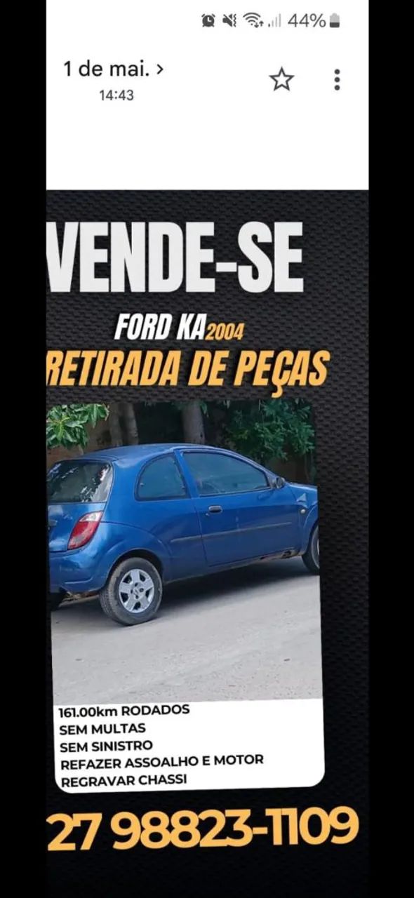 Ford KA GL 1.0i Zetec Rocam 2004