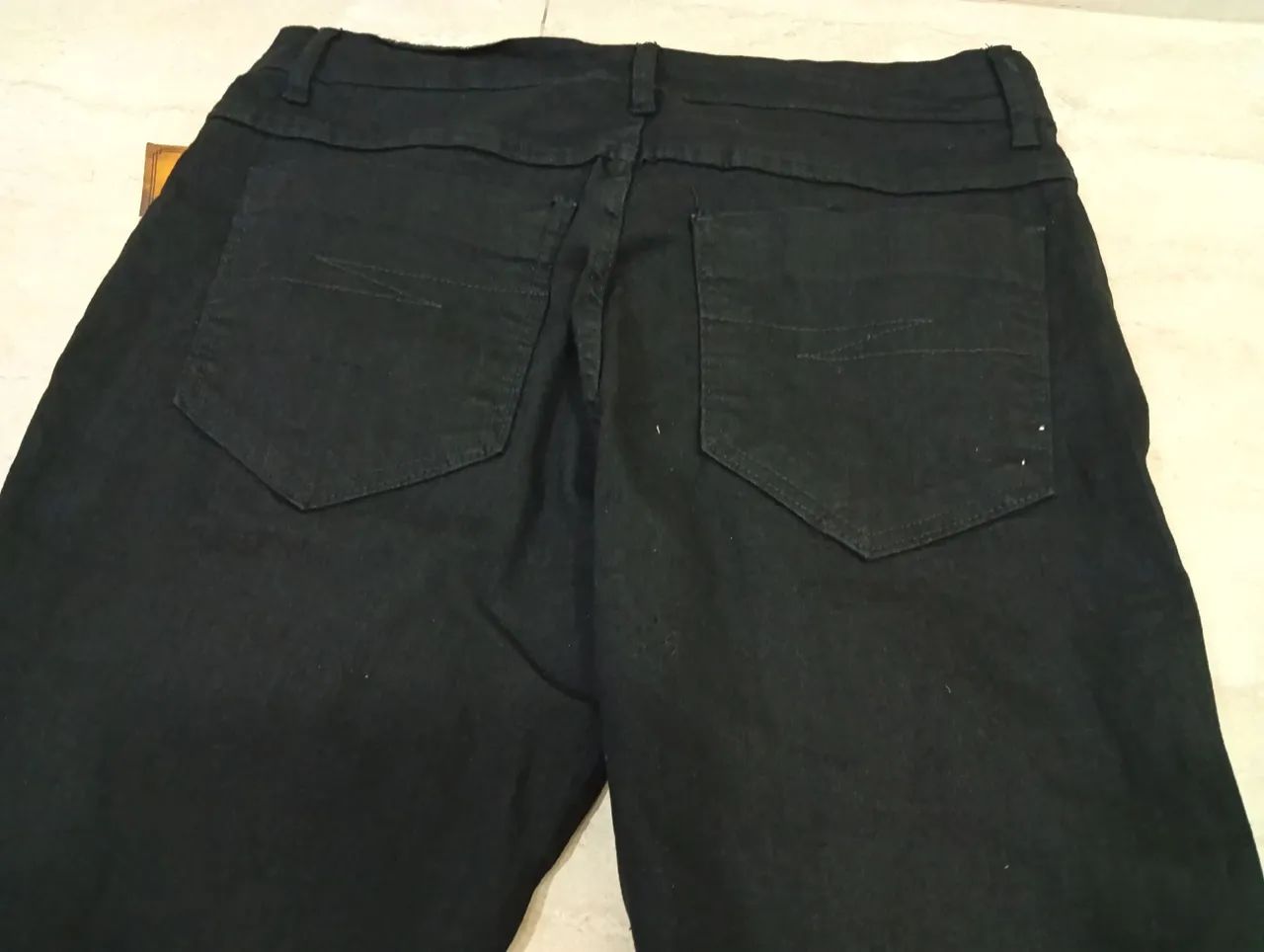 Calça Jeans Masculina Reta 46 Preta - Nova - Foto 4
