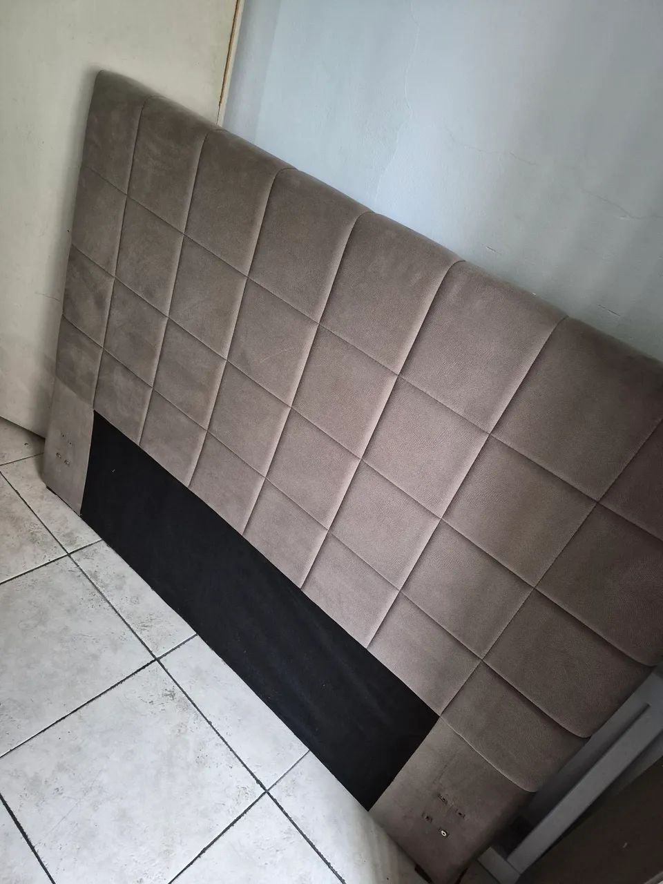 Cabeceira cama box Queen suede