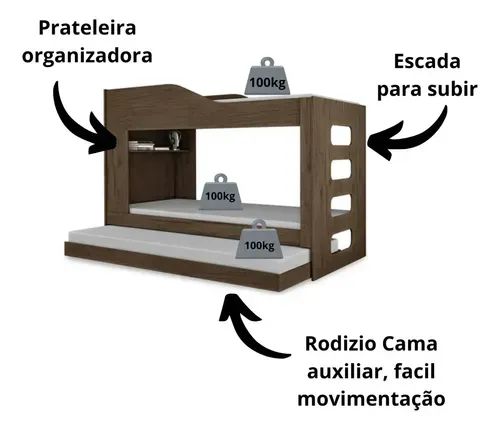 Triliche, sem colchão 