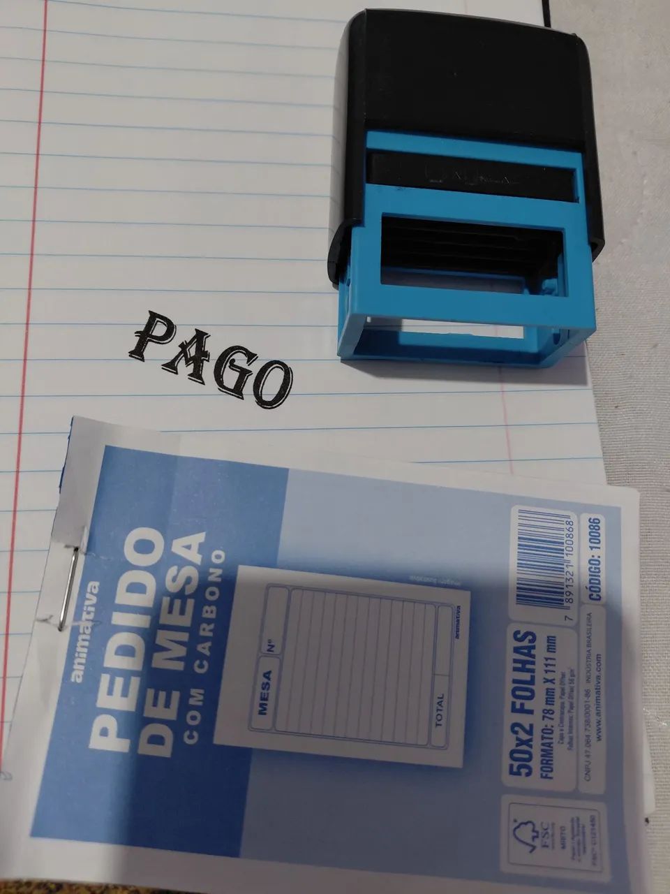 Carimbo + Bloco de notas/Recibo (Pago) - Foto 2