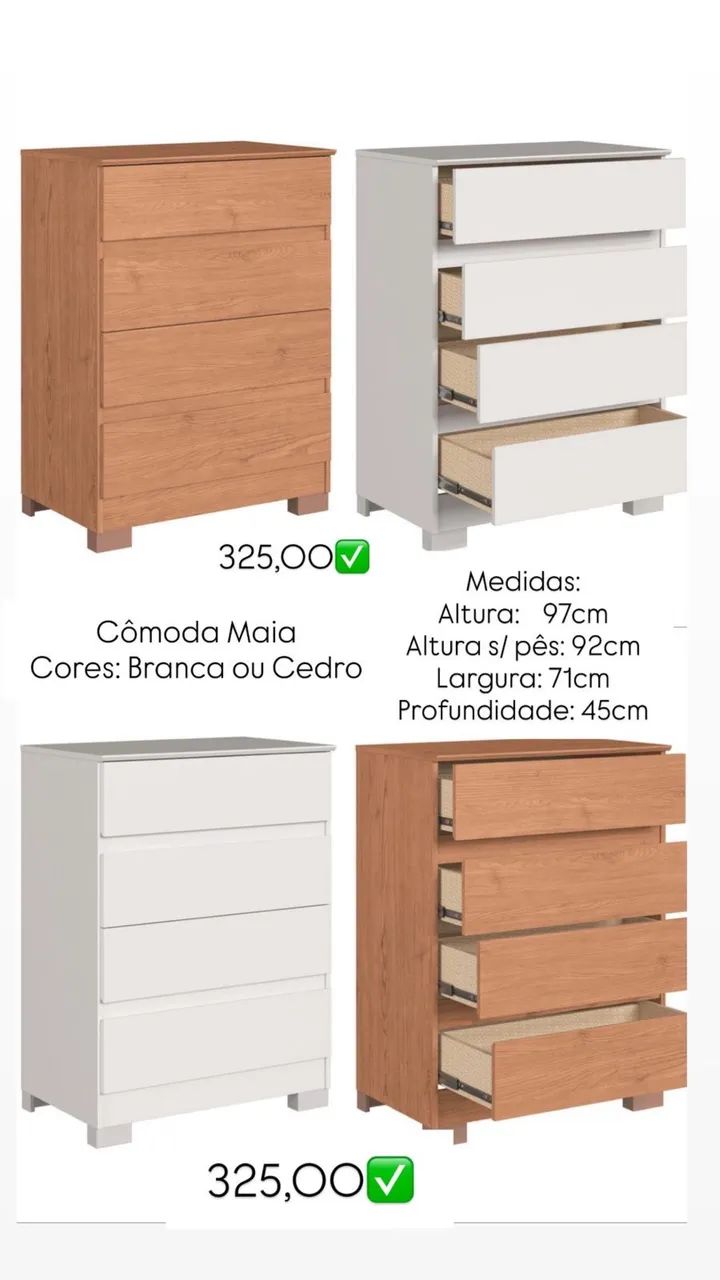 Cômoda nova disponível cor branca  - Foto 4