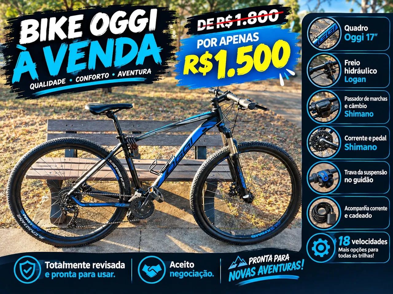 Bicicleta aro 29 da Oggi
