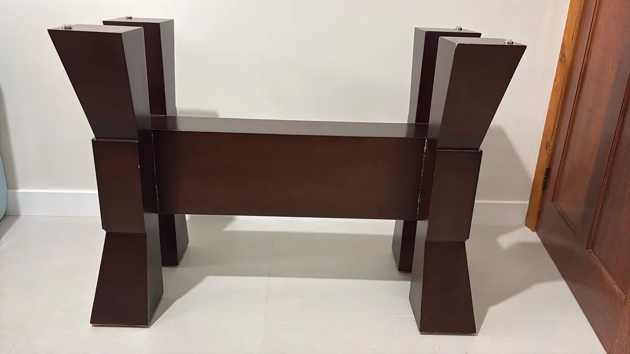 Mesa com tampo de vidro 1,60m 6 cadeiras - Foto 2