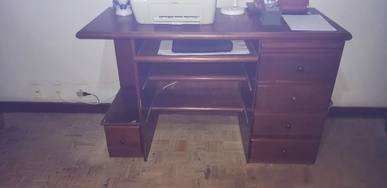 MESA DE ESCRITÓRIO MADEIRA MACIÇA  - Foto 5