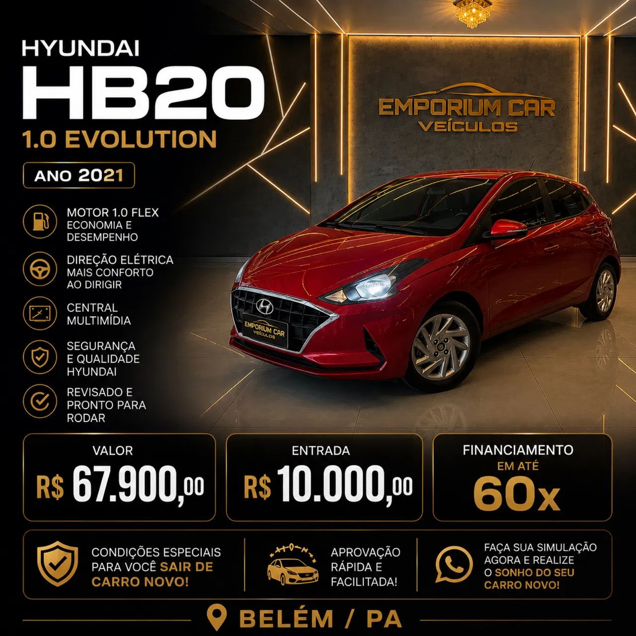 Hyundai HB20 Evolution 1.0 Flex 12V MEC 2021