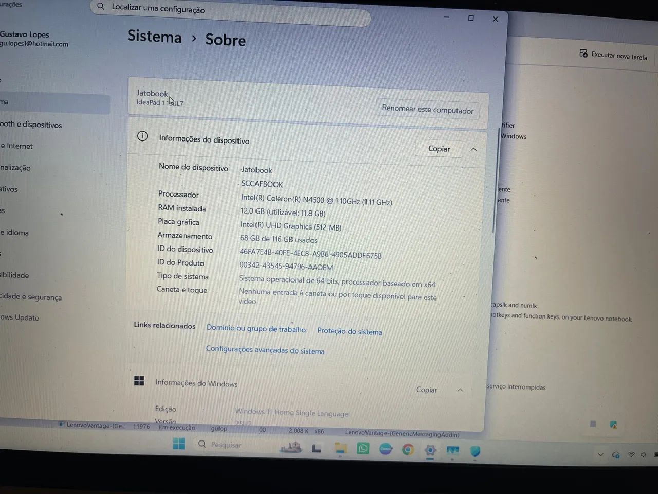 Notebook Lenovo  - Foto 5