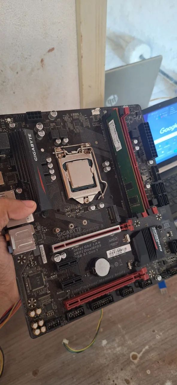 Kit placa mae (defeito) I3 7100+4gb ram