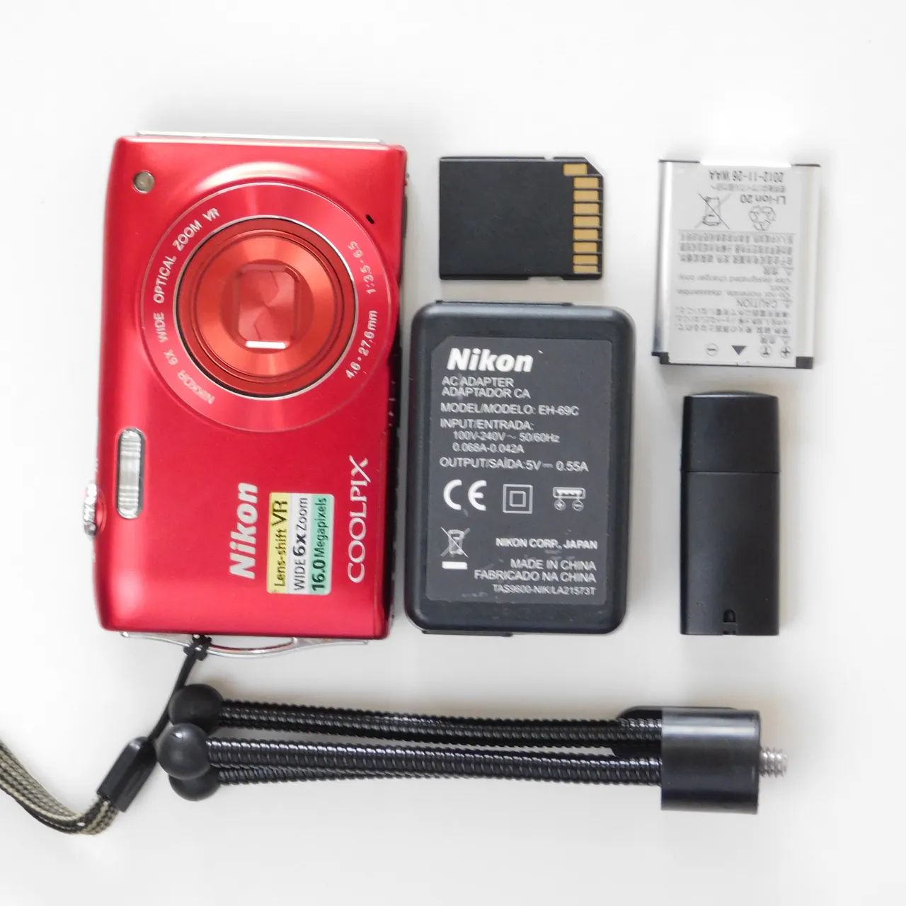 Câmera nikon Coolpix 16 megapixels S3300 vermelha - Câmeras e
