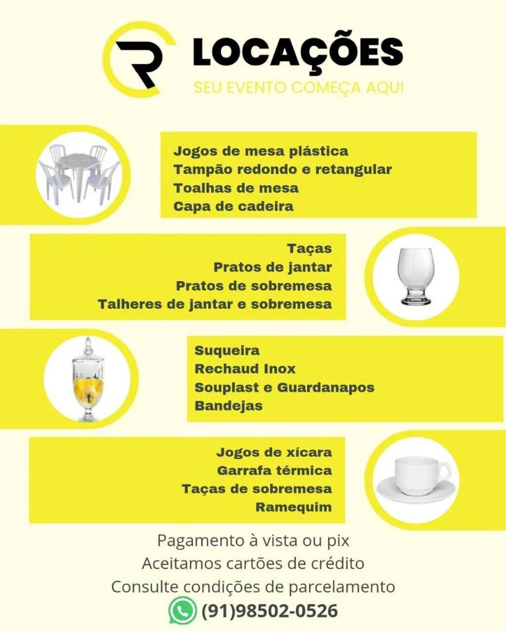 LOCAÇÃO PARA EVENTOS 