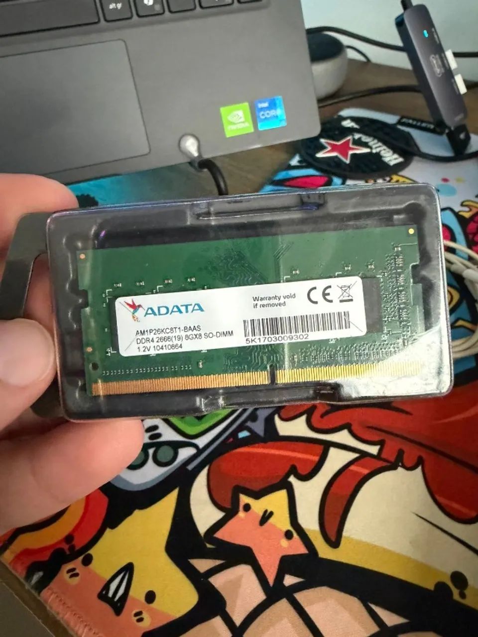 Memoria ddr4 adata 8gb 2666mhz para notebook.
