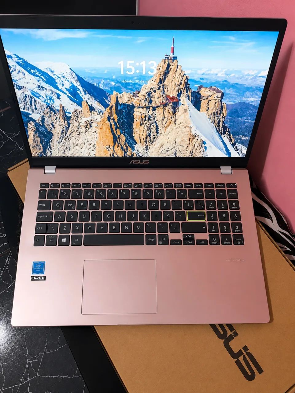 Notebook ASUS Rose Gold 15,6? | Intel Celeron | SSD Rápido + Caixa Original  - Foto 4