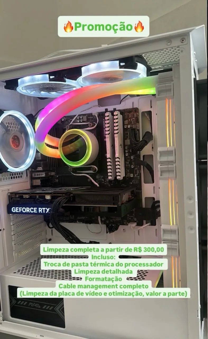Montagem/limpeza de pc e notebook 