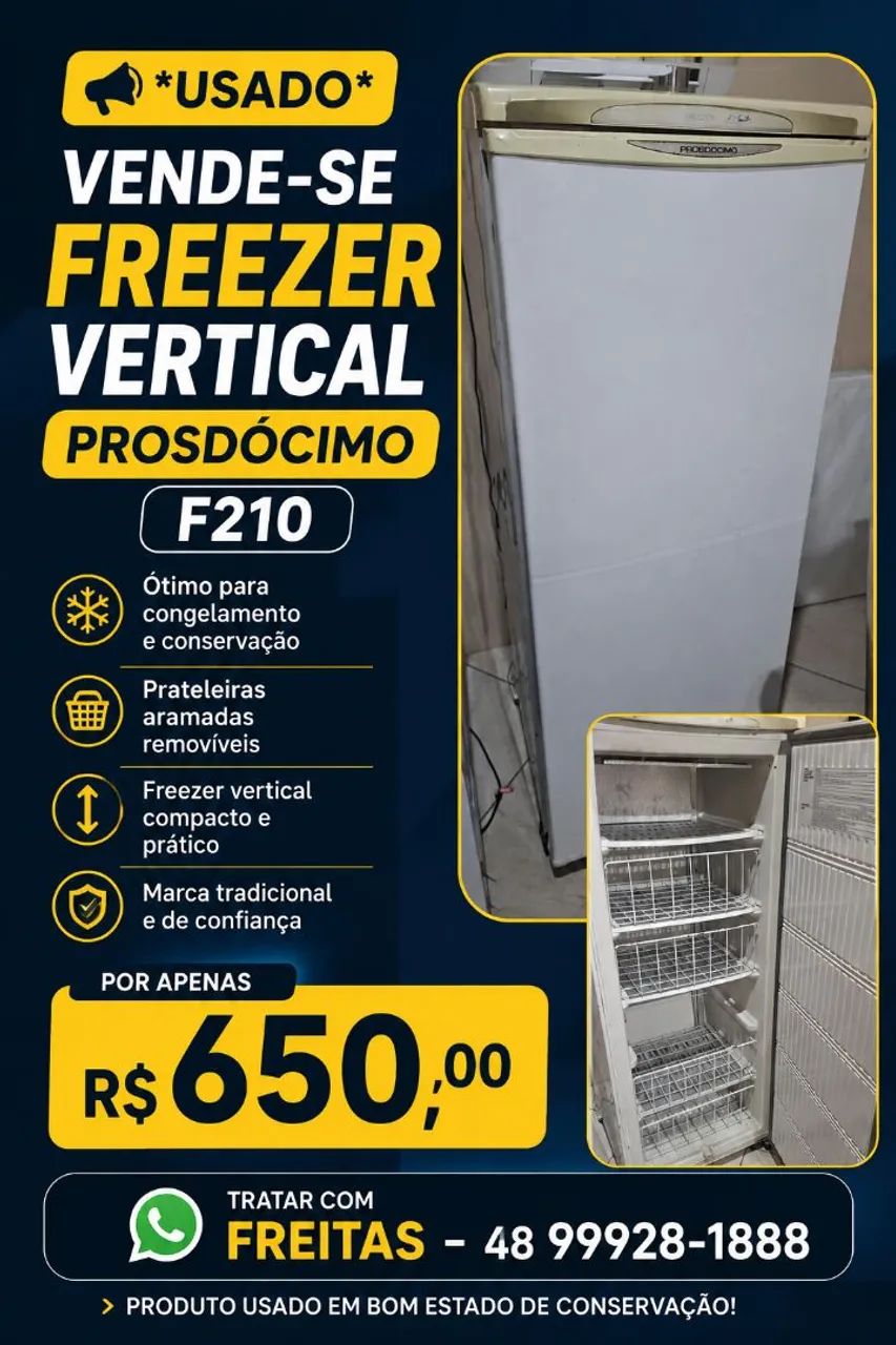 Freezer Prosdócimo F210 (Usado) - Foto 2