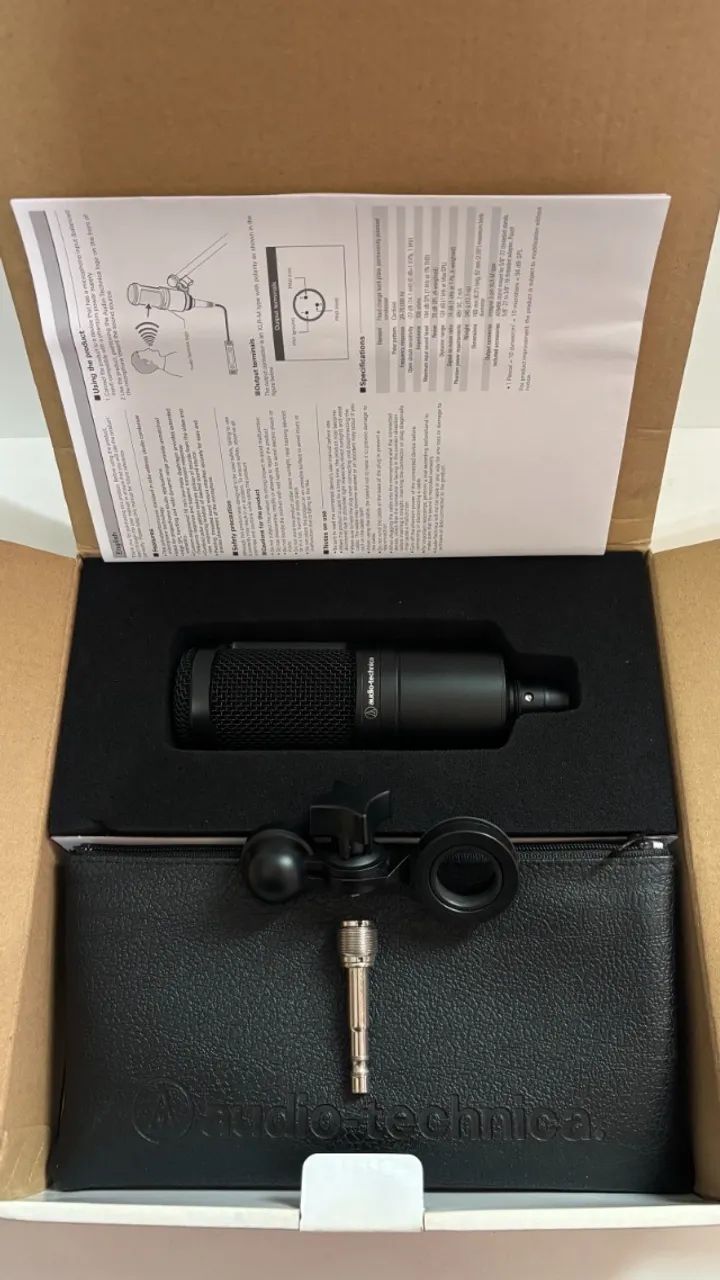 Microfone Condensador Audio Technica AT2020 