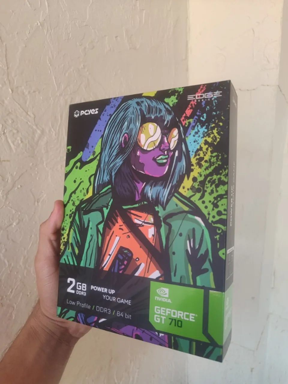 Placa de Vídeo PCYES NVIDIA GeForce GT 710 para Jogos Simples Pronta entrega