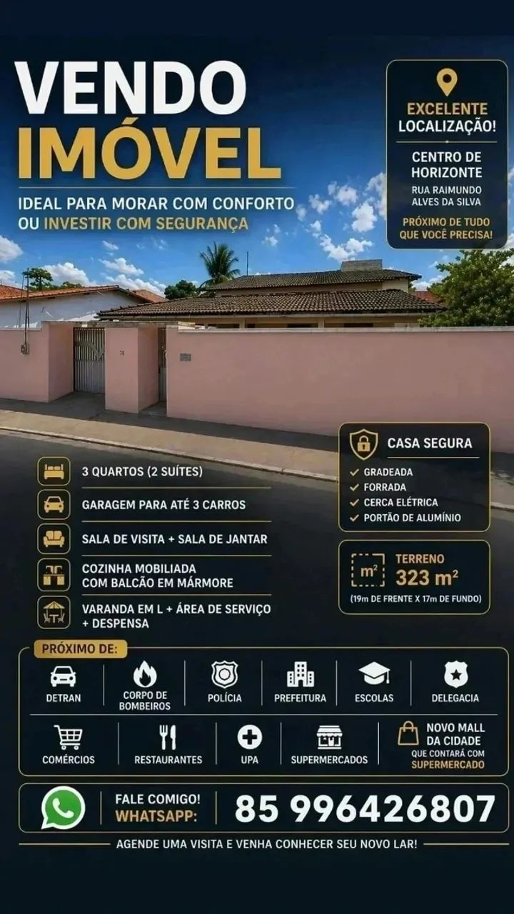 Excelente imóvel (casa) no Centro de Horizonte-CE