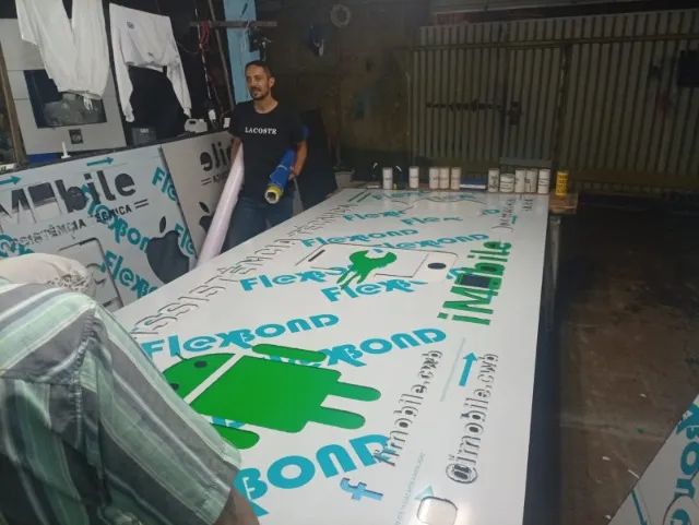 Painéis e Placas para sua loja e comércio - Fachadas em Lona e Acm - Comunicação Visual de - Foto 5