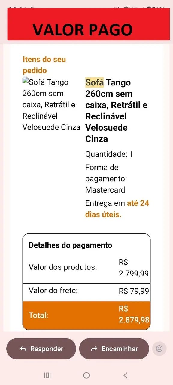 Sofá Retrátil 2,60m - Foto 2