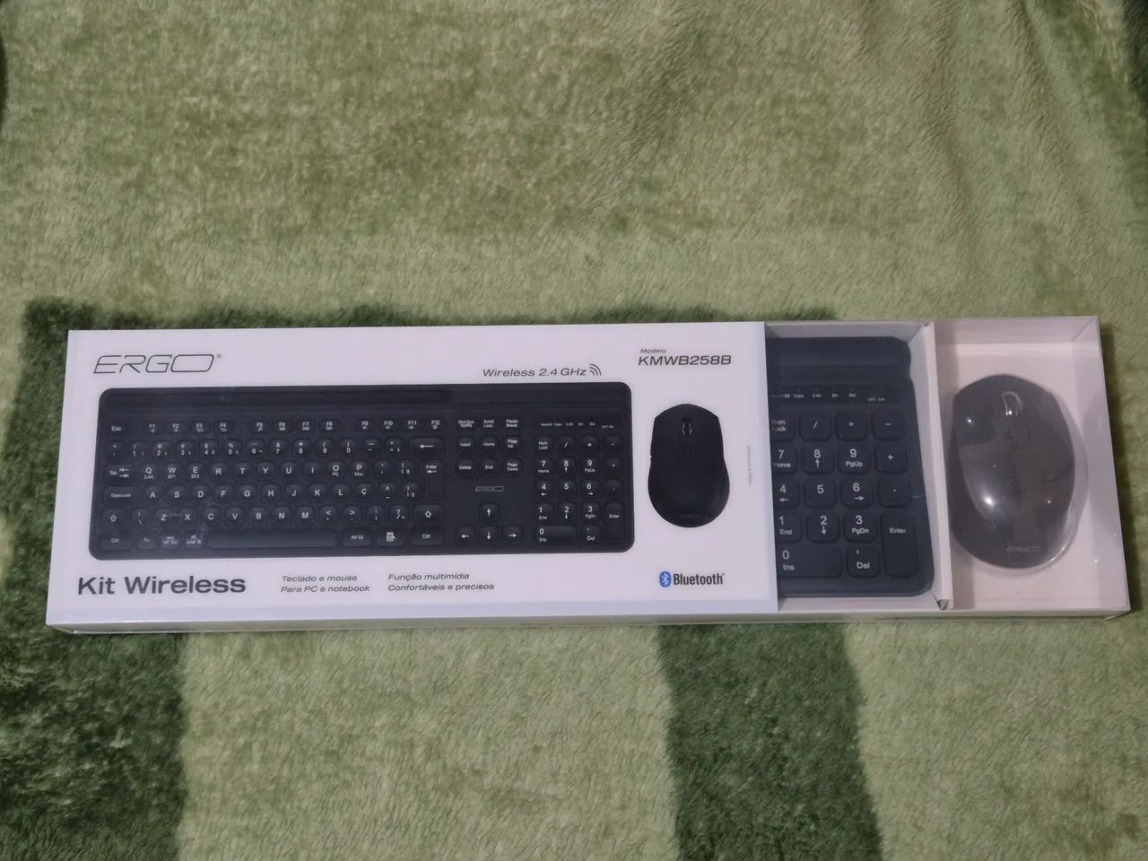 Kit Teclado e Mouse Sem Fio Ergo