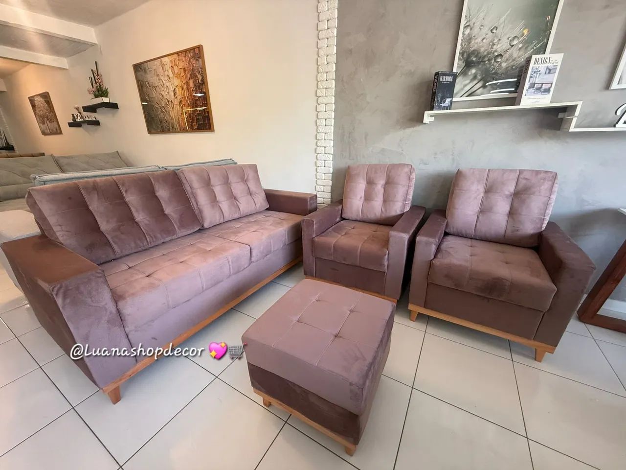 Kit Madrid Sofá com Poltronas Luxo - Direto da Fábrica  - Foto 3